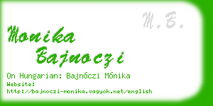 monika bajnoczi business card