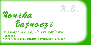 monika bajnoczi business card